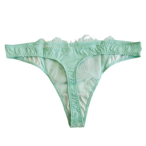FREE PEOPLE Allure Thong panties lace low rise undies in April Dew Size XS NEW - Picture 2 of 4